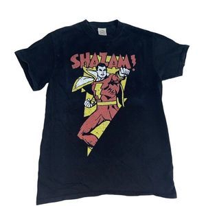 SHAZAM Captain Marvel‎ Bolt Graphic Tee DC Comics Black Superhero Men’s Small
